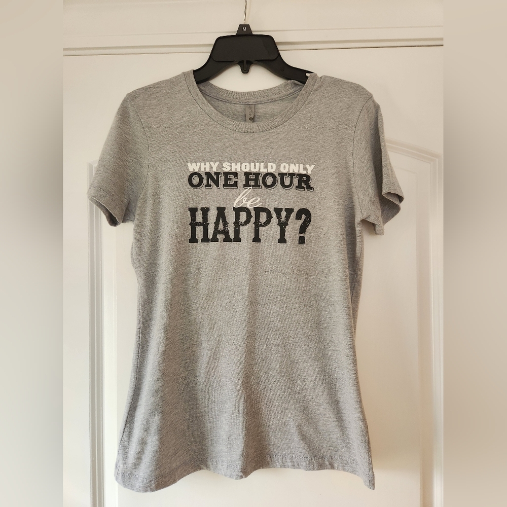GRAY GRAPHIC WOMEN'S T-SHIRT NEXT LEVEL APPAREL SIZE LARGE